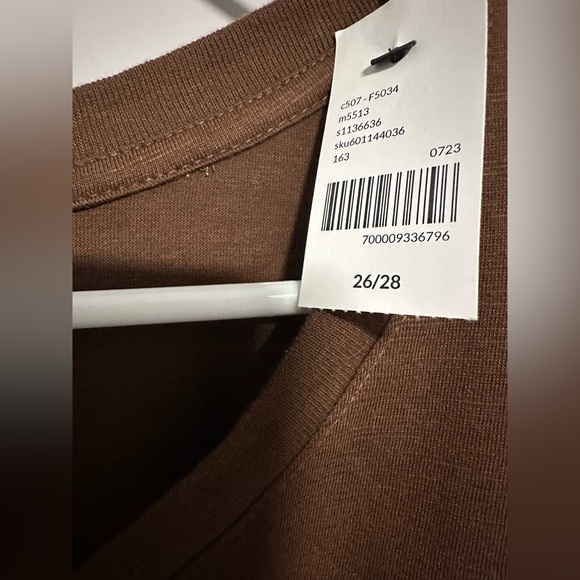 Lane Bryant size 26/28 (4X) Rich Brown Short Sleeve Tee. NWT! - Picture 5 of 6